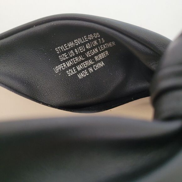 Halston Women's Seville Vegan Leather Open Toe Kitten Heel Dress Sandals Size 9N - Picture 7 of 8